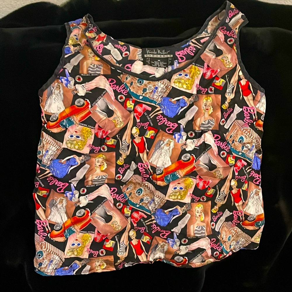 Vintage Nicole Miller 100% silk lingerie top